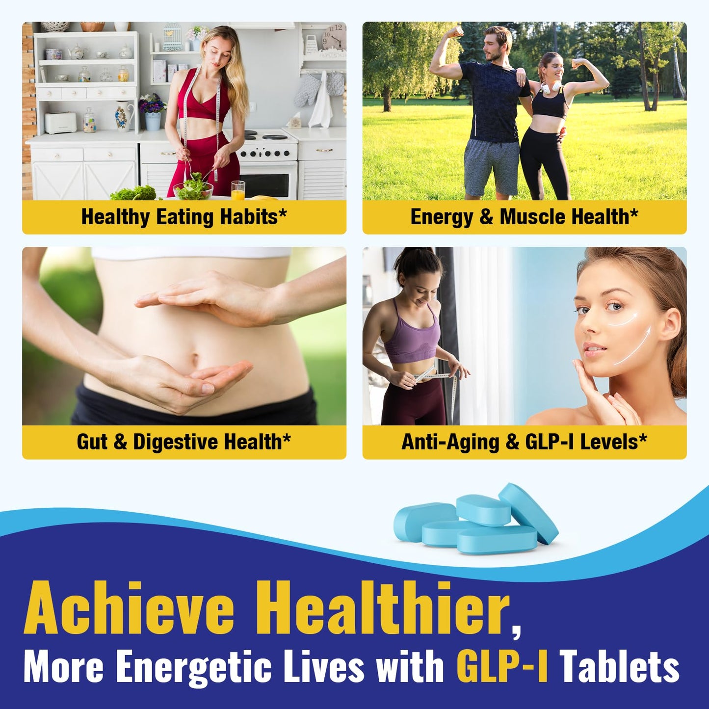 Mightnes GLP-I 26-in-1 Probiotic GLP-I Supplement – Digestive & Gut Health (60 Count)