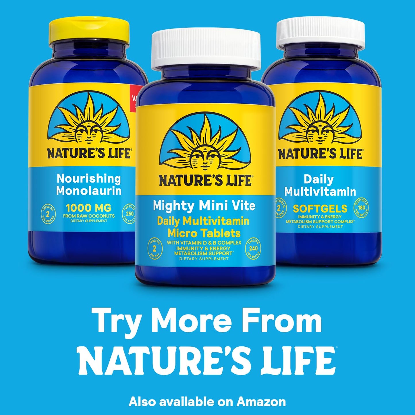 Nature's Life Mighty Mini Vite | Daily Multivitamin for Women & Men
