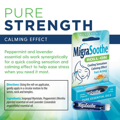 Health From The Sun MigraSoothe | Cool & Refreshing Effect | Essential Oil Roll-On Stick | 2 Pack