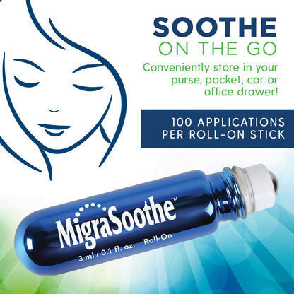 Health From The Sun MigraSoothe | Cool & Refreshing Effect | Essential Oil Roll-On Stick | 2 Pack