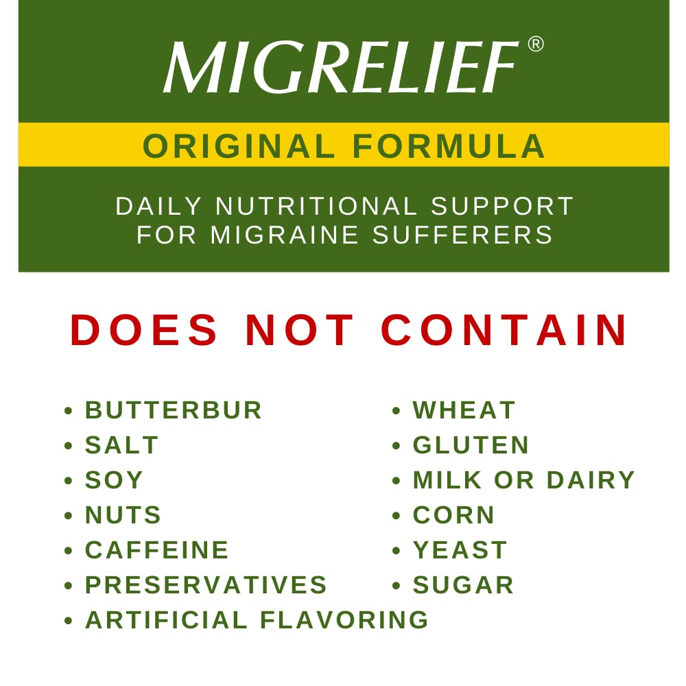MigreLief Original Triple Therapy with Puracol – 60 Caplets | Nutritional Support for Migraine Sufferers