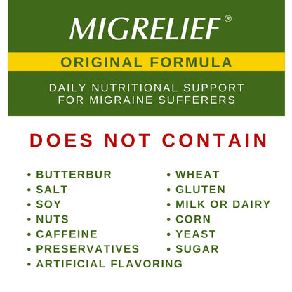 MigreLief Original Triple Therapy with Puracol – 60 Caplets | Nutritional Support for Migraine Sufferers