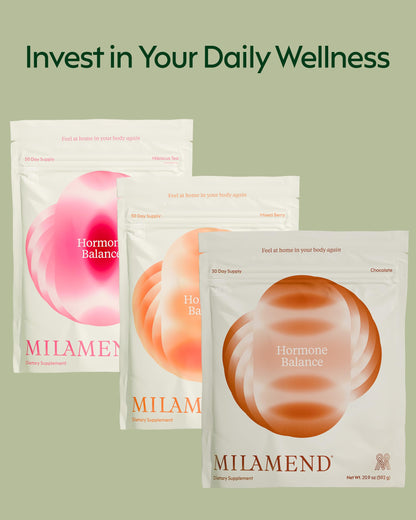 milamend Hormone Balance for Women 40:1 Myo-Inositol D-Chiro Inositol + CoQ10 – Cycle & Fertility Support (30-Day Hibiscus Tea Powder) BritishVita | Premium UK Vitamins & Wellness Supplements