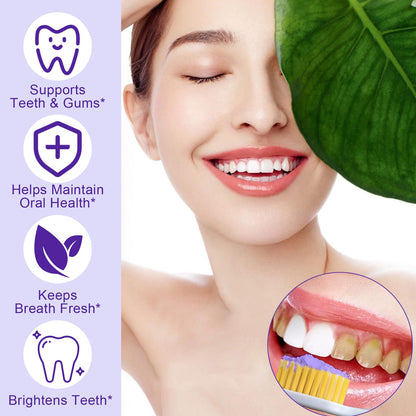 3Pcs Purple Teeth Whitening Powder – Purple Brightening, No Sensitivity, Fresh Mint