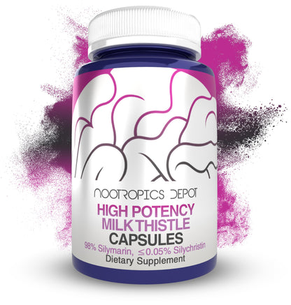 Milk Thistle Extract Capsules 200mg Silymarins | Nootropics Depot | 60 Count
