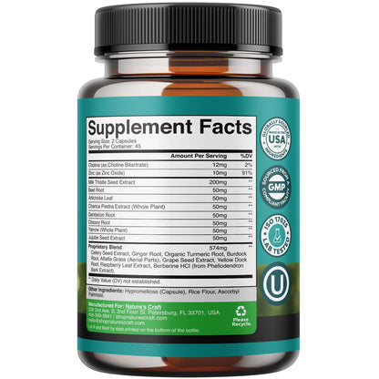 Liver Cleanse Detox & Repair 90 Capsules | Milk Thistle Liver Support