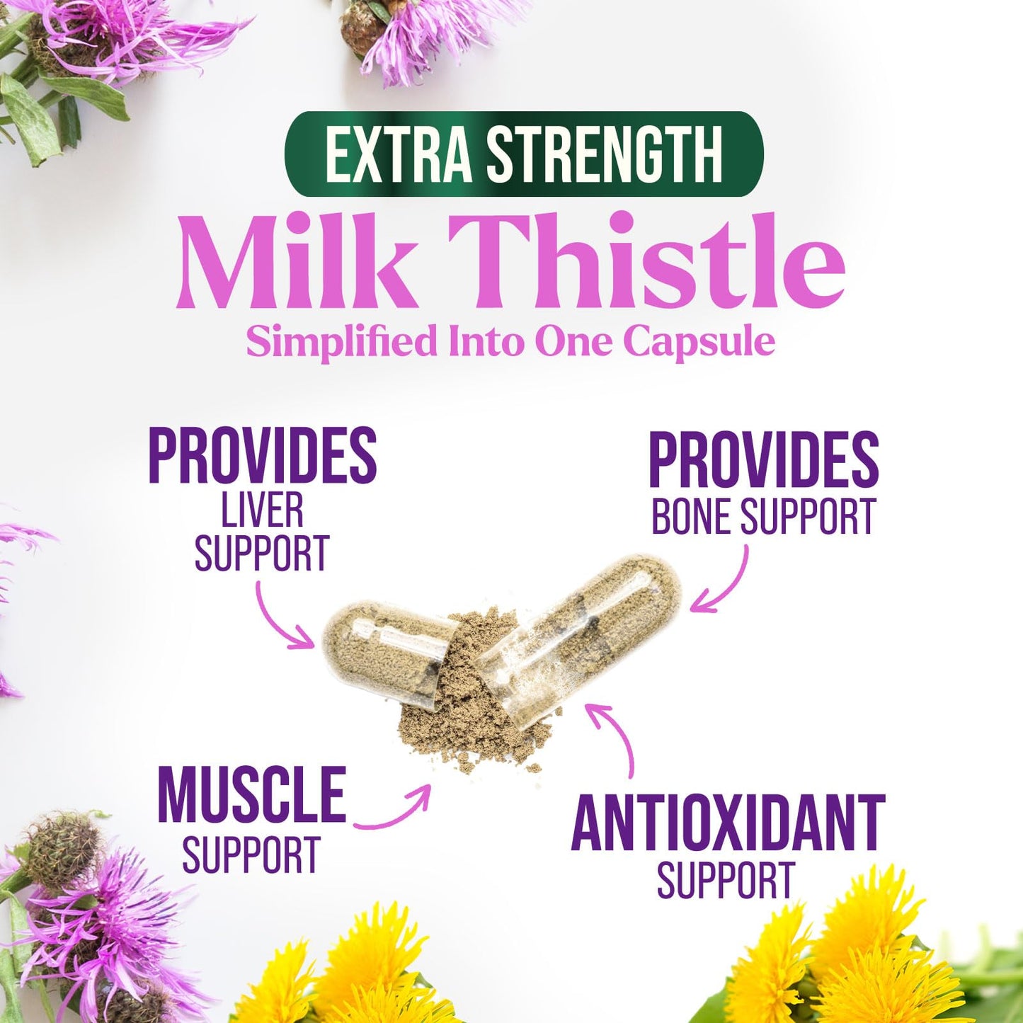 Milk Thistle Extract 1000mg - Liver Detox & Repair | 60 Capsules