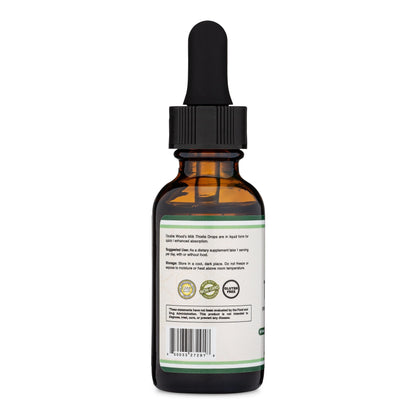 Milk Thistle Drops – Organic Liver Detox (1 oz, 30 Servings) Vegan • Non-GMO • Gluten Free | Double Wood (Pack of 2)