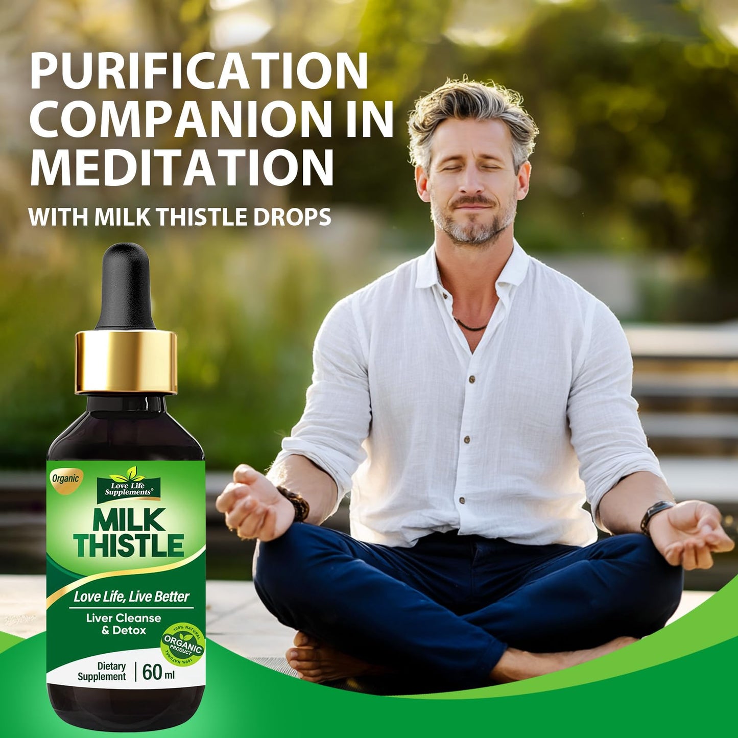 Milk Thistle Liquid Drops 2oz – Liver Detox & Repair (Vegan, Non-GMO)