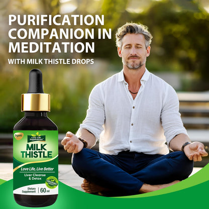 Milk Thistle Liquid Drops 2oz – Liver Detox & Repair (Vegan, Non-GMO)