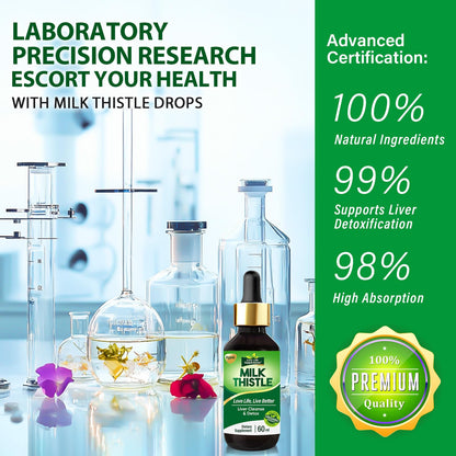 Milk Thistle Liquid Drops 2oz – Liver Detox & Repair (Vegan, Non-GMO)
