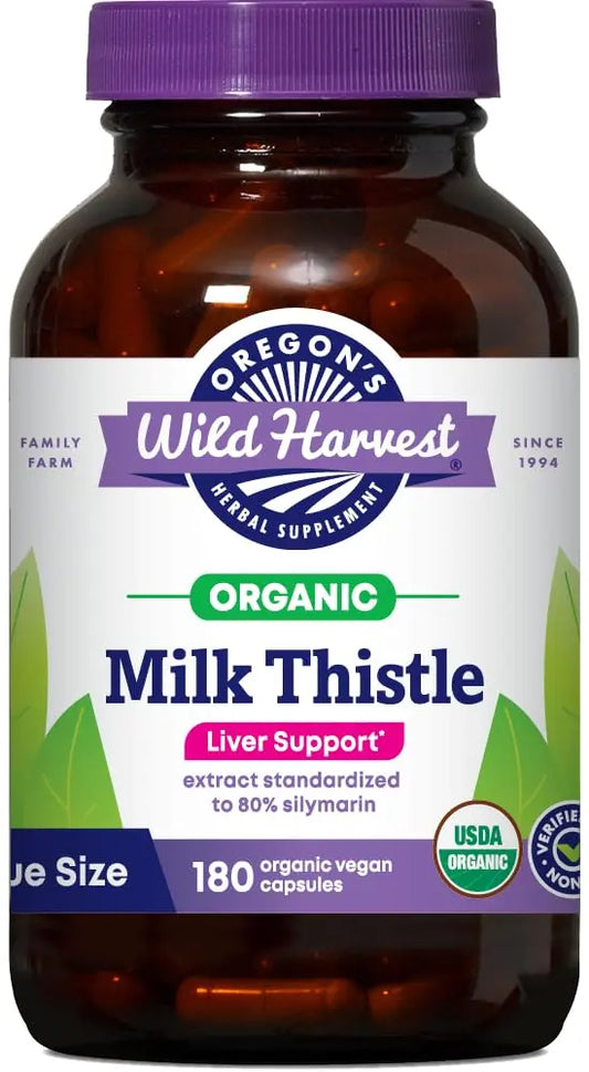 Oregon's Wild Harvest Milk Thistle Organic Non-GMO Vegan Capsules – 180 Count BritishVita | Premium UK Vitamins & Wellness Supplements