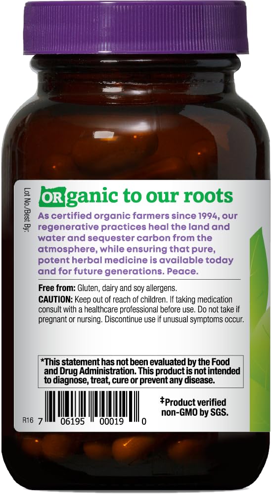 Oregon's Wild Harvest Milk Thistle – USDA Certified Organic Herbal Supplement, 90 Count