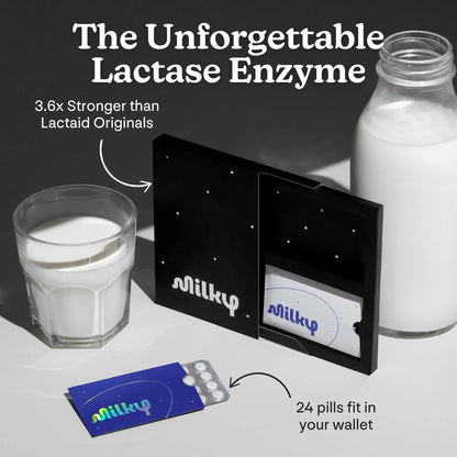 Milky Lactose Intolerance Pills – 10,800 FCC Lactase Enzyme (96 Count, Ultra Violet) BritishVita | Premium UK Vitamins & Wellness Supplements