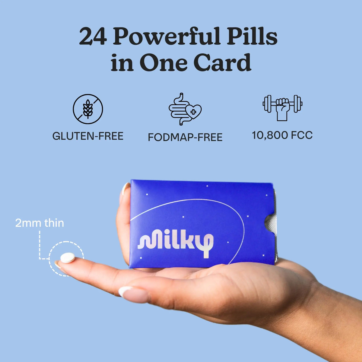 Milky Lactose Intolerance Pills – 10,800 FCC Lactase Enzyme (96 Count, Ultra Violet) BritishVita | Premium UK Vitamins & Wellness Supplements