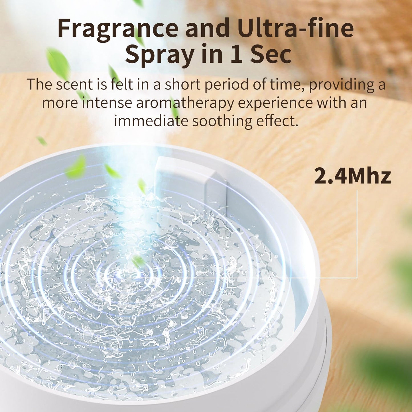 Essential Oil Diffuser 370ml – Quiet Humidifier with 7 LED Colors, Timer & Auto-Off (Milky White)