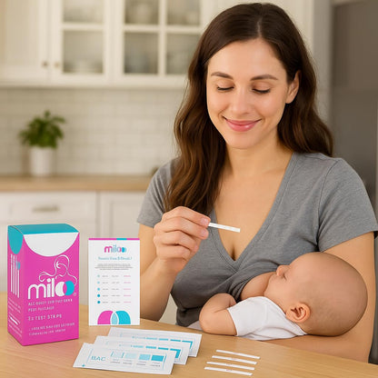 Miloo 25 Alcohol Test Strips for Breastmilk – Quick Color-Guide Testing