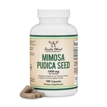 Mimosa Pudica Seed Capsules - 180 Count (1000mg) Digestive Support | Double Wood