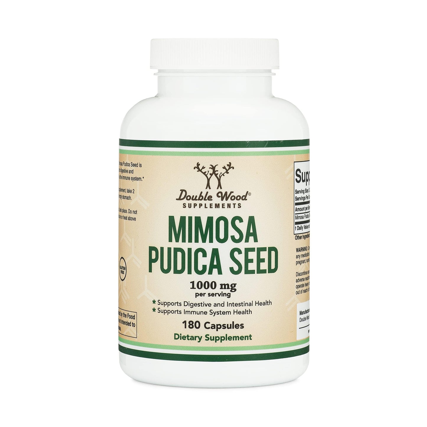 Mimosa Pudica Seed Capsules - 180 Count (1000mg) Digestive Support | Double Wood