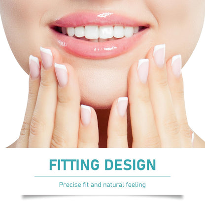 2Pcs Minceetbien Dentures - Silicone Reline, Adjustable Snap-In Upper & Lower Kit