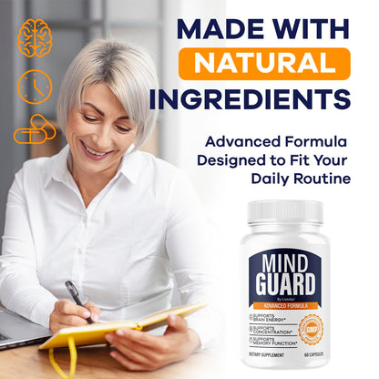 Mind Guard Brain Supplement - Advanced Memory & Focus Support | 60 Capsules