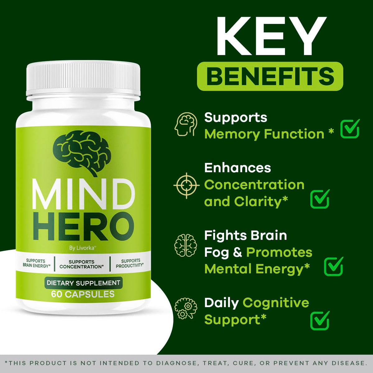 Mind Hero Capsules – 2-Pack Brain Health & Memory Support BritishVita | Premium UK Vitamins & Wellness Supplements