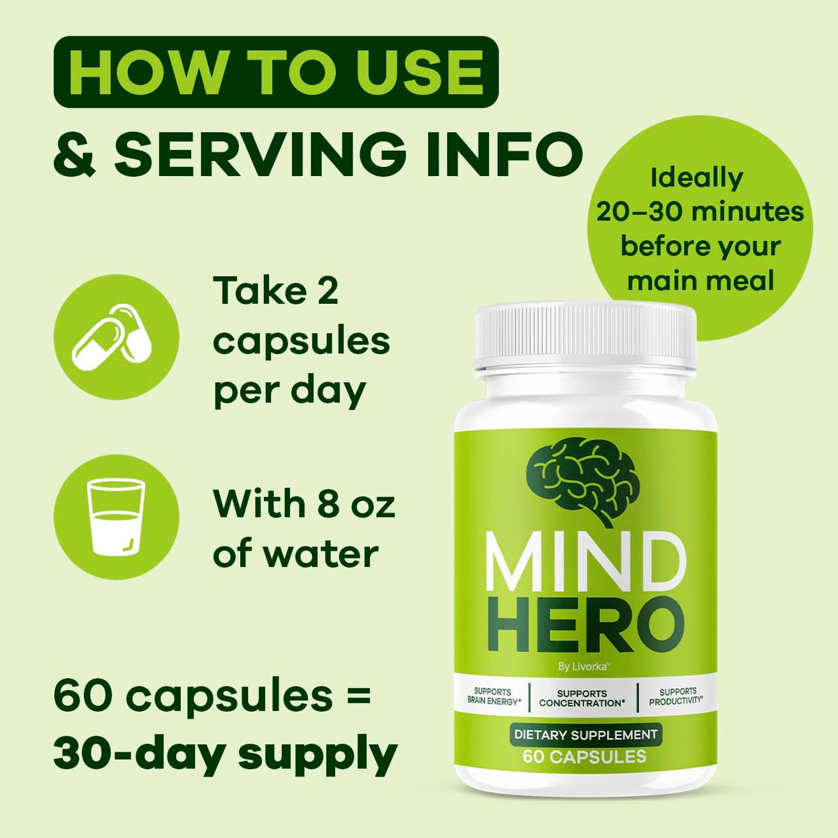 Mind Hero Capsules – 2-Pack Brain Health & Memory Support BritishVita | Premium UK Vitamins & Wellness Supplements