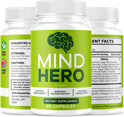 Mind Hero Capsules – 2-Pack Brain Health & Memory Support BritishVita | Premium UK Vitamins & Wellness Supplements