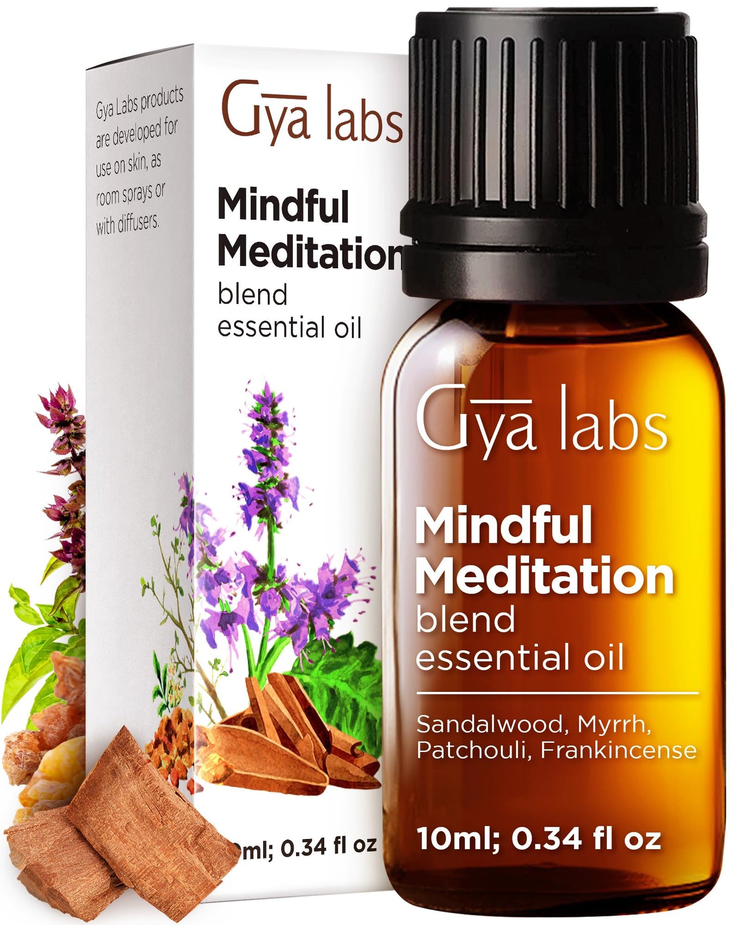 Gya Labs Mindful Meditation Essential Oil Blend - 100% Pure & Undiluted (0.34 Fl Oz)