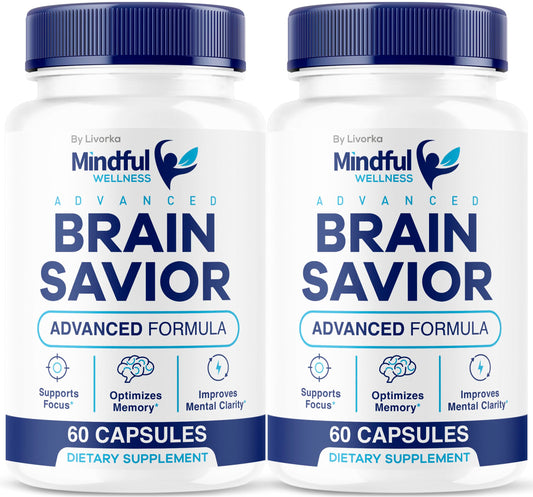 (2 Pack) Mindful Wellness Advanced Brain Savior Capsules | Official Mindful Wellness Supplement BritishVita | Premium UK Vitamins & Wellness Supplements