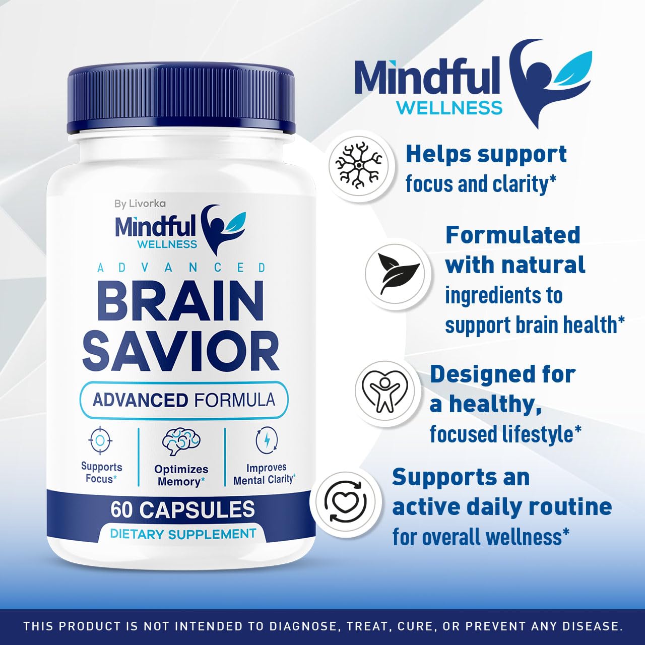 (2 Pack) Mindful Wellness Advanced Brain Savior Capsules | Official Mindful Wellness Supplement