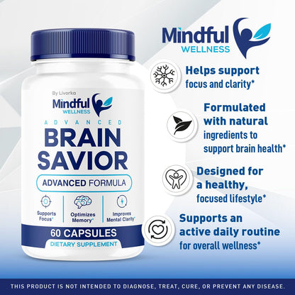 (2 Pack) Mindful Wellness Advanced Brain Savior Capsules | Official Mindful Wellness Supplement