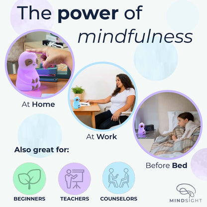 Mindsight Breathing Buddha — Guided Visual Meditation for Calm & Focus (Multicolor, Sloth Sound)