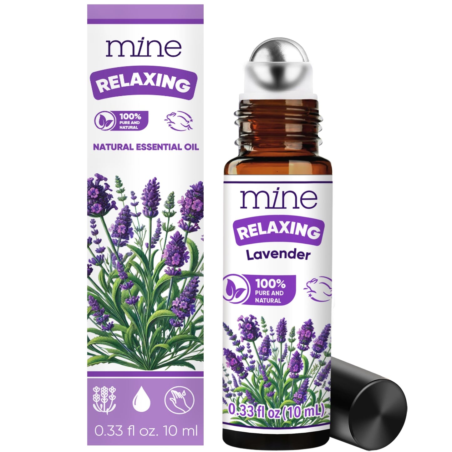 Mine Lavender Essential Oil Roll On - 100% Pure Lavender Oil for Skin