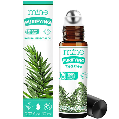 Mine Tea Tree Essential Oil Roll On - 100% Natural Tea Tree Oil for Skin, Face