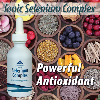 Anderson Ionic Selenium Complex – Liquid Selenium Drops for Thyroid & Immune Support | 2 fl oz, 40 Servings