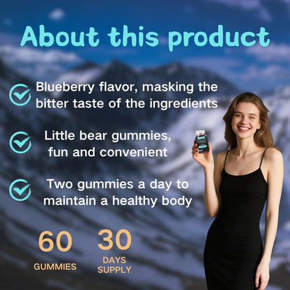 Putaojun Himalayan Gold Shilajit Gummies – 1000mg Shilajit, Ashwagandha, Chaga & Ginseng (For Men, Women & Kids)