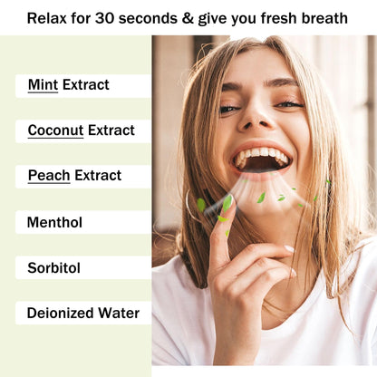 Mini Mouthwash Kit - Travel Size, Coconut Peach Mint, 60 Pack