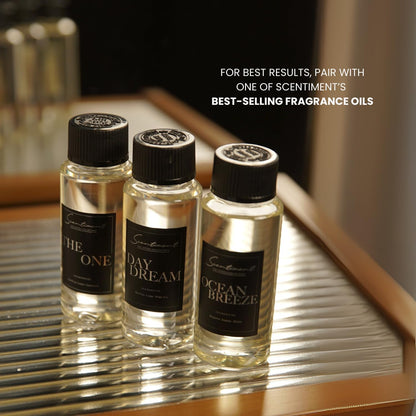 Mini Silver Diffuser Discovery Kit | Portable Cold-Air Diffuser & 3 Fragrance Oils (20mL)