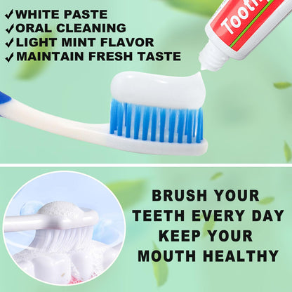 HAIFOTRVA 30 Tubes Bulk Travel Size Toothpaste – 0.176 oz Mint Mini Tubes for Hotels, Guests & Charities
