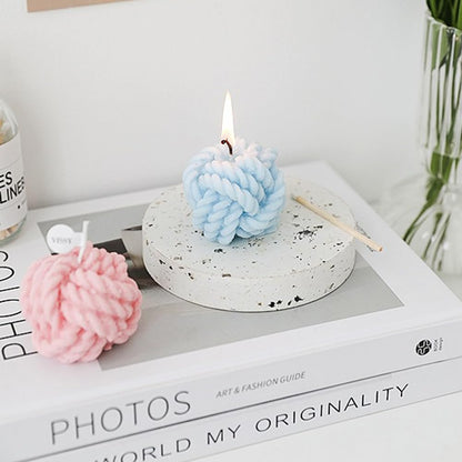 Mini Yarn Aromatherapy Candles - Natural Soy Wax Scented Candle (Pink)