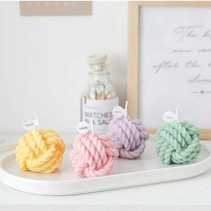 Mini Yarn Aromatherapy Candles - Natural Soy Wax Scented Candle (Pink)