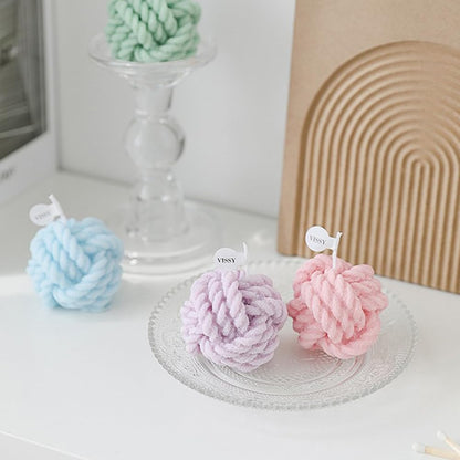 Mini Yarn Aromatherapy Candles - Natural Soy Wax Scented Candle (Pink)