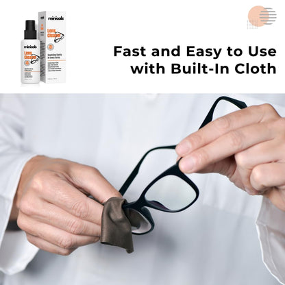 MINICALS Eyeglass Cleaner Spray with Microfiber Cloth | Compact Lens Cleaner Kit