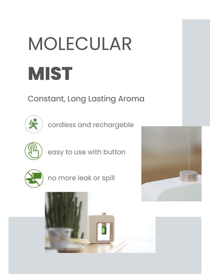 Minidiva Aromatherapy Diffuser — Nebulizing, No Water, Ultra-Quiet & Portable