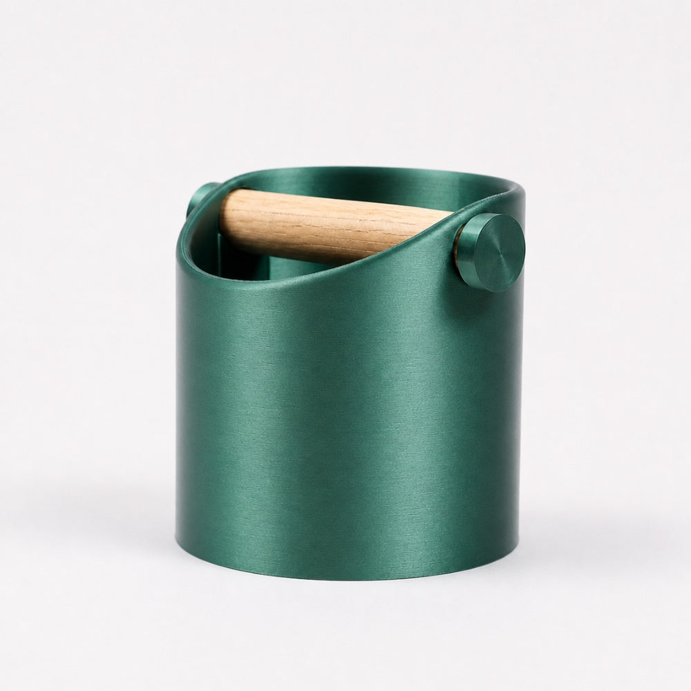 Minimalist Espresso Knock Box with Oak Bar KNOCDIC®