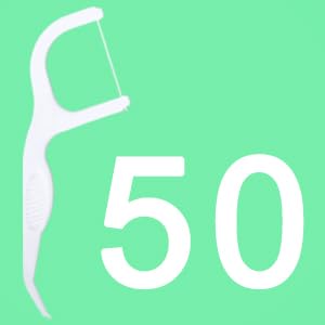 Dental Floss Picks Extra Strong – Professional Clean Flosser for Braces, Mint, 50 Count