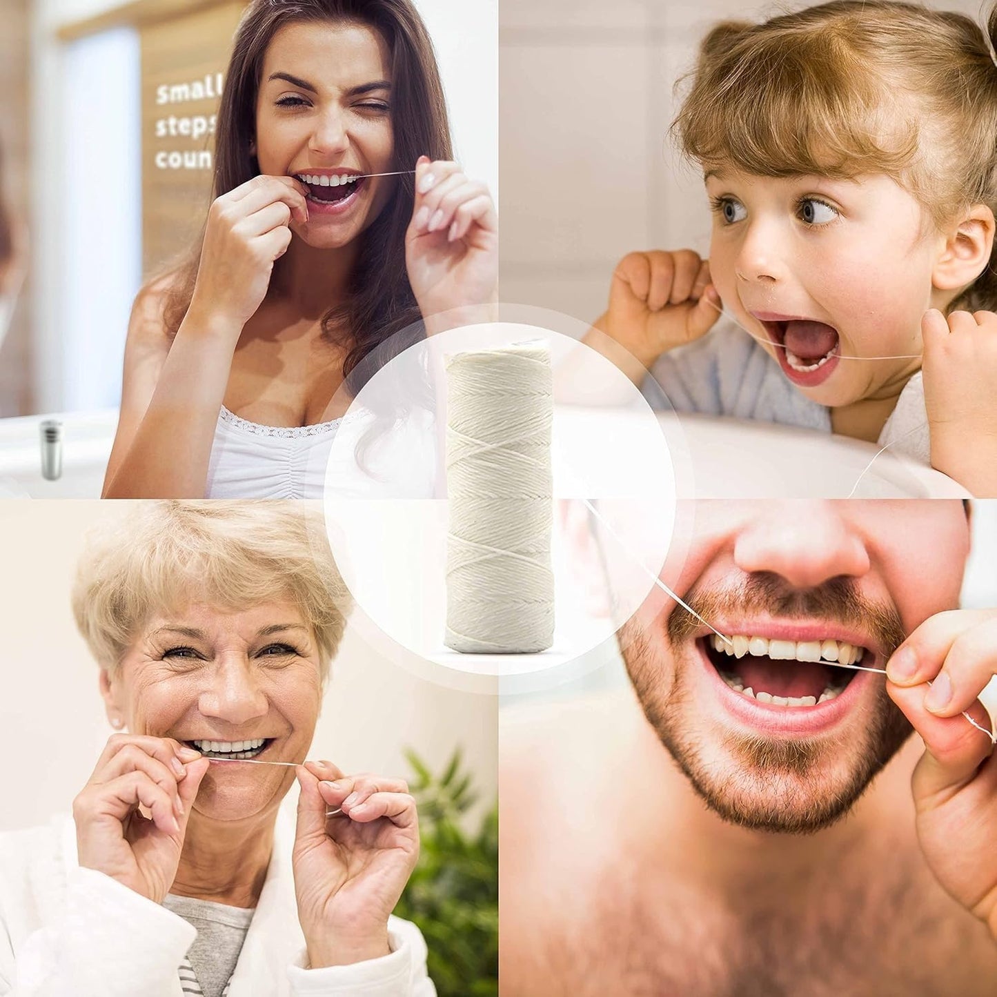 Vegan Refill Dental Floss | 2 x 55 Yards | Plastic Free, Zero Waste | Bambaw Mint
