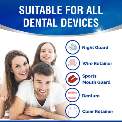 120 Units Retainer & Denture Cleaning Tablets – Minty Cleaner for Aligners & Mouthguards
