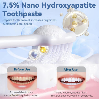 7.5% Hydroxyapatite Toothpaste for Sensitive Teeth & Enamel Repair – Fresh Mint 2.12 oz